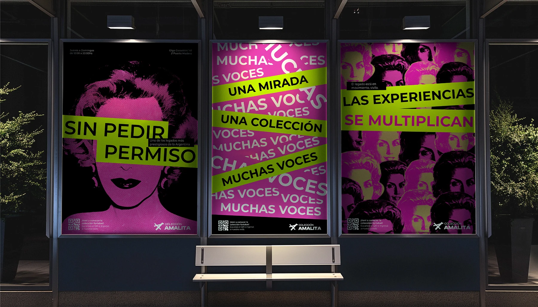 Aplicaciones de la propuesta de identidad de Colección Amalita